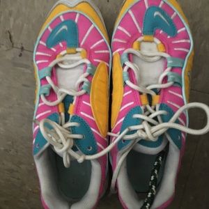 Nike Air Jordans! Multicolored Pink Orange Turquoise and white!